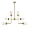 Z-Lite Calliope 6 Light Pendant, Foundry Brass & Clear 617-6FB - alternate 7